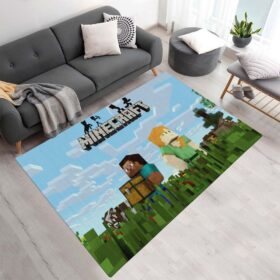 Tapis Minecraft classique – Steve et Alex