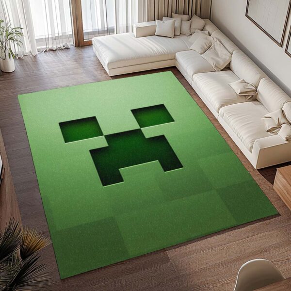 Tapis Minecraft – Creeper au visage vert – Image 2