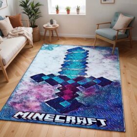 Tapis Minecraft – Épée en diamant artistique