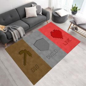 Tapis Minecraft – Creuser, construire, survivre