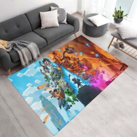 Tapis Minecraft Legends – Creeper, golem savane contre Piglins dans le Nether