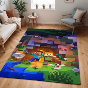 Tapis Minecraft – Steve, Alex et tous les amis