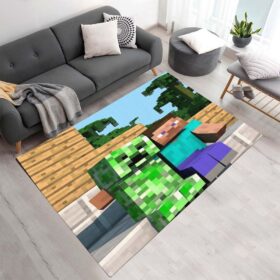 Tapis Minecraft – Steve et Creeper (tapis de jeu)