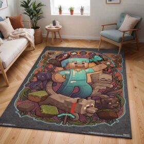 Tapis Minecraft – Steve et les personnages du jeu