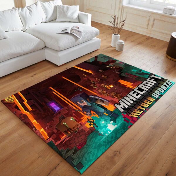 Tapis Minecraft – Steve dans le biome de la mise à jour du Nether – Image 2