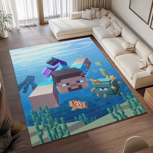 Tapis Minecraft – Steve sous l’eau – Image 2