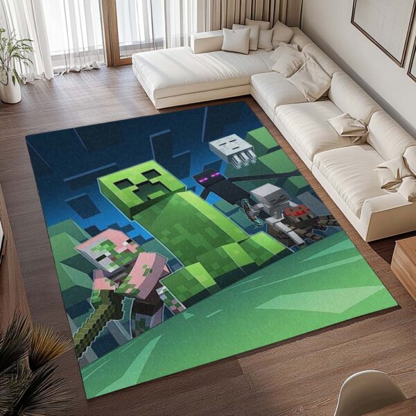 Tapis Minecraft – Méchants : Creeper, araignée, Enderman – Image 2