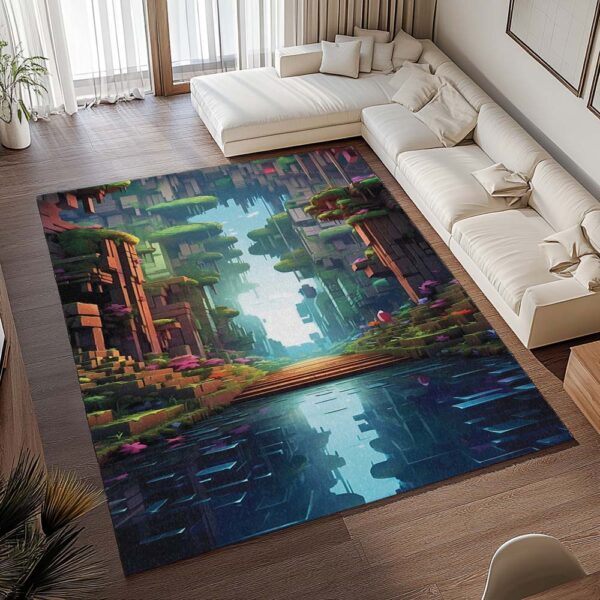 Tapis Minecraft – Monde en arrière-plan – Image 2