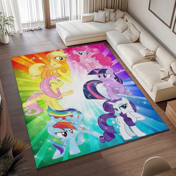 Tapis My Little Pony – Tous les personnages 08 Arc-en-ciel – Image 2
