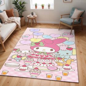 Tapis My Melody – Mignonne & Hello Kitty – Fête 03
