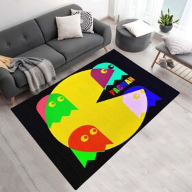 Tapis Pac-Man mange des fantômes – Coloré