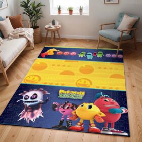 Tapis Pac-Man – Fantômes, fruits et Power-Pellets