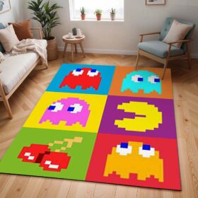 Tapis Pac-Man – Fantômes et fruits