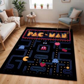 Tapis Pac-Man et les fantômes dans le labyrinthe