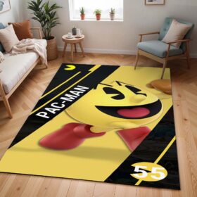 Tapis Pac-Man – Encadré avec regard joyeux