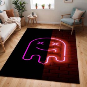 Tapis Pac-Man avec éclairage néon