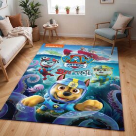 Tapis Pat&rsquo; Patrouille – Tous les personnages sous la mer