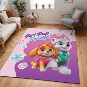 Tapis Pat&rsquo; Patrouille – Girl Pup Power – Everest et Skye