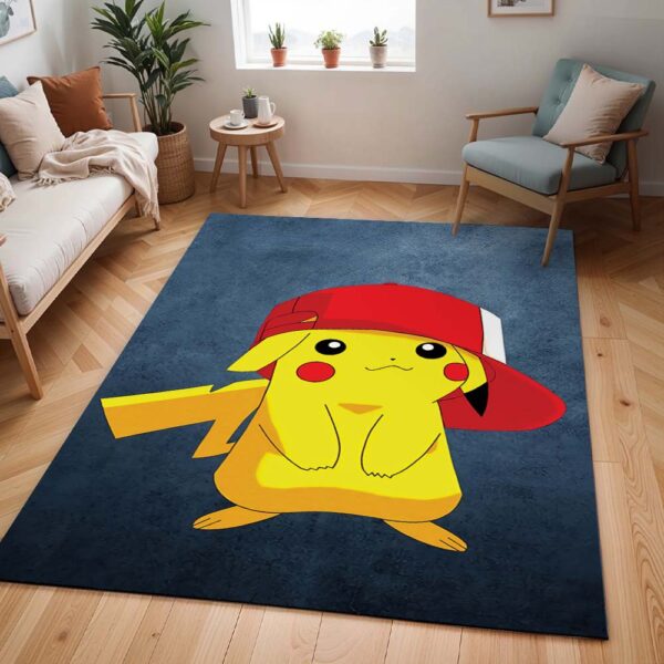 Tapis Pikachu avec bonnet – mignon