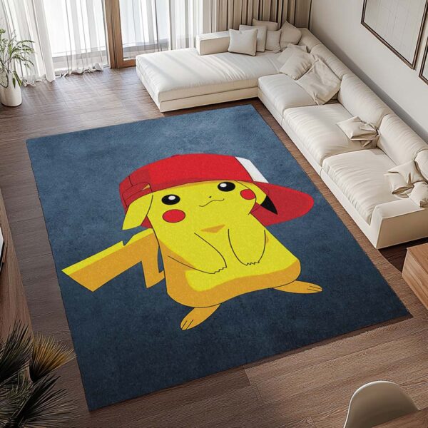 Tapis Pikachu avec bonnet – mignon – Image 2