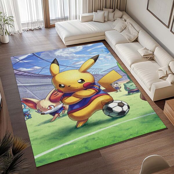 Tapis Pikachu joue au football – Image 2