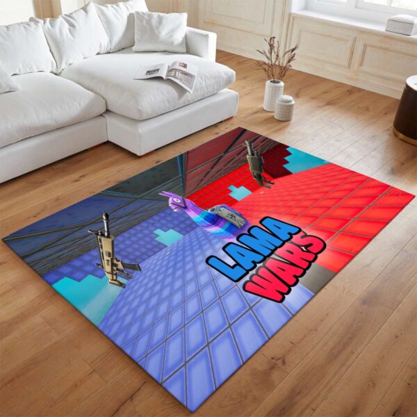 Tapis Guerre de lamas – Rouge contre Bleu – Image 2