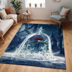 Tapis Rose – La Belle et la Bête – Amour éternel