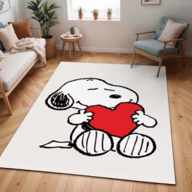 Tapis Snoopy – Avec cœur d’amour