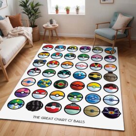 Tapis Pokémon – Grand diagramme de Pokéballs