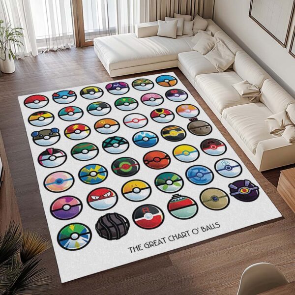 Tapis Pokémon – Grand diagramme de Pokéballs – Image 2