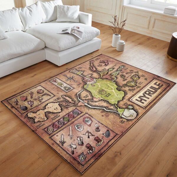 Tapis La Légende de Zelda – Carte d’Hyrule – Image 2
