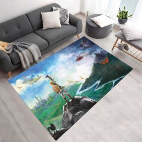 Tapis La Légende de Zelda – Link sur la colline avec regard intense