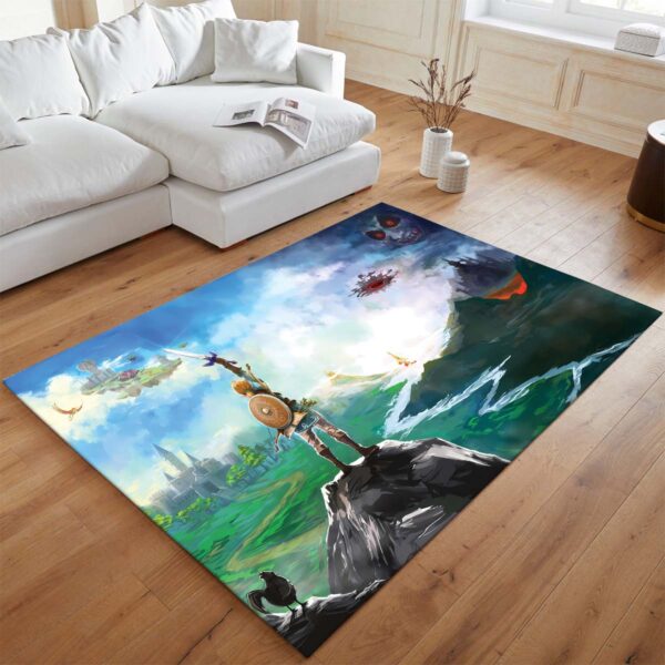 Tapis La Légende de Zelda – Link sur la colline avec regard intense – Image 2