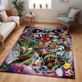 Tapis The Legend of Zelda – Majora’s Mask – Skull Kid, Link et autres personnages