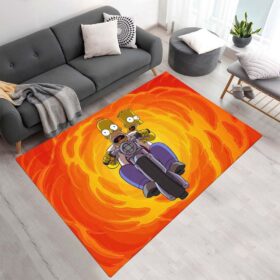 Tapis Les Simpson – Motos avec Homer et Bart