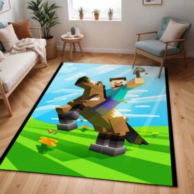 Tapis Herobrine – Personnage Minecraft à cheval