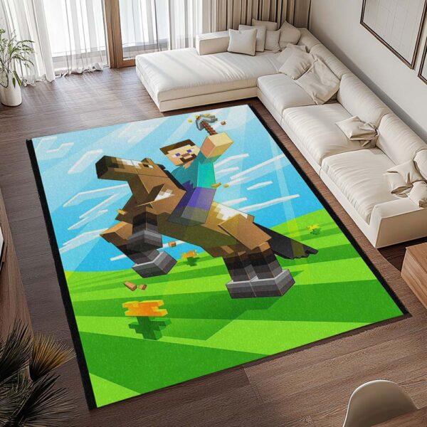 Tapis Herobrine – Personnage Minecraft à cheval – Image 2