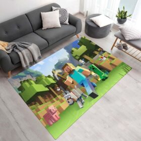 Tapis Tous les personnages Minecraft – Steve et Creeper