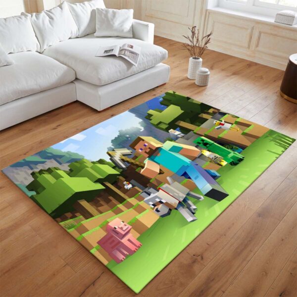 Tapis Tous les personnages Minecraft – Steve et Creeper – Image 2