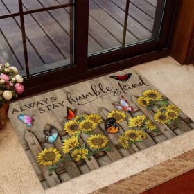 Tapis Always Stay Humble And Kind Sunflower Doormat Home Decor