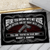 Tapis Before You Break Into My House Vetarian Doormat Home Decor