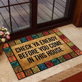 Tapis Check Ya Energy Puerto Rican Doormat Home Decor