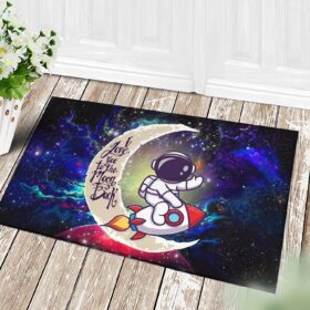 Tapis Astronaut Chibi Love You To The Moon Galaxy Back Doormat Home Decor