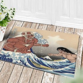 Tapis Attack On Titans The Great Wave Japan Anime Doormat Home Decor