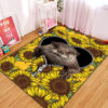 Tapis Beaver Sunflower Zipper Rug Carpet Rug Home Room Decor