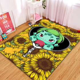 Tapis Bulbapedia Pokemon Sunflower Zipper Rug Carpet Rug Home Room Decor