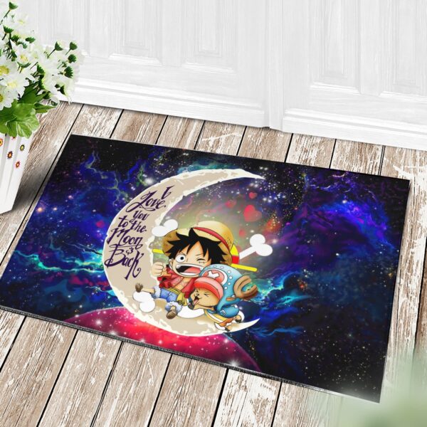 Tapis Chibi Luffy And Chopper One Piece Anime Love You To The Moon Galaxy Doormat Home Decor