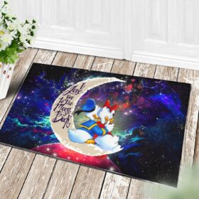 Tapis Couple Cute Duck Couple Love You To The Moon Galaxy Doormat Home Decor