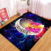 Tapis Cute Eevee Pokemon Sleep Night Love You To The Moon Galaxy Rug Carpet Rug Home Room Decor