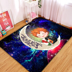 Tapis Cute Hinata Haikyuu Love You To The Moon Galaxy Carpet Rug Home Room Decor